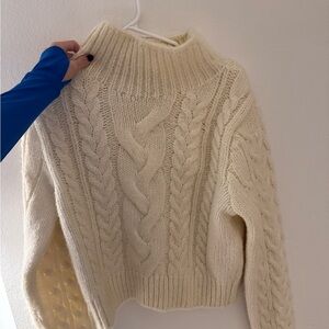 Cozy Cream Cable Knit Sweater Topshop